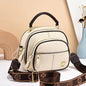 PU Boston Bag Zipper Stitching Fashion Women Shoulder Crossbody Bag